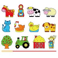 VIGA figuren aan een koord, 13 onderdelen, 1 set - thumbnail