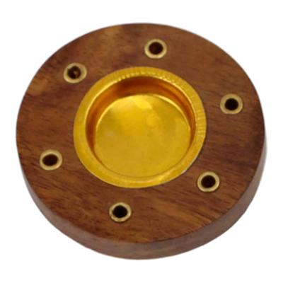 Wierookhouder Sheeshamhout Rond Wierookhouder Sheeshamhout Rond