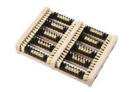 Houten Schoenen en Laarzen Voetveger met Borstels 35x26x5,5 cm - thumbnail