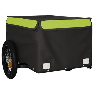 Fietstrailer 30 kg ijzer zwart en groen - thumbnail