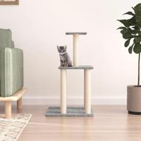 VidaXL Kattenmeubel met sisal krabpalen 85,5 cm lichtgrijs - thumbnail