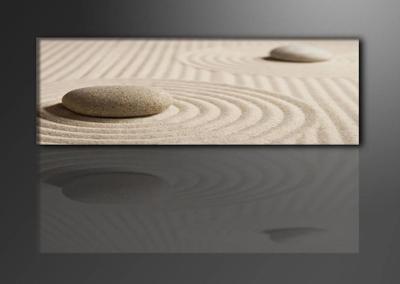 Schilderij - Witte Strand Spa, Beige, 120X40cm, 1luik