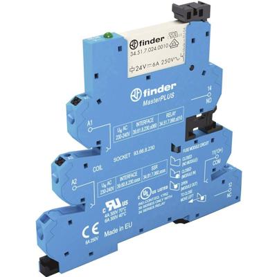 Finder 39.61.0.240.0060 Koppelrelais 240 V/DC, 240 V/AC 6 A 1x wisselcontact Tray 1 stuk(s) Finder 39.61.0.240.0060 Koppelrelais 240 V/DC, 240 V/AC 6 A 1x wisselcontact Tray 1 stuk(s)