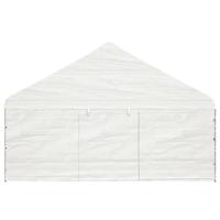 Prieel met dak 17,84x5,88x3,75 m polyetheen wit - thumbnail