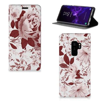 Bookcase Samsung Galaxy S9 Plus Watercolor Flowers Bookcase Samsung Galaxy S9 Plus Watercolor Flowers
