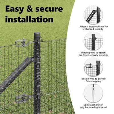 VidaXL Afrasteringspaal grijs 25 x 0,8 m (16 x 16 mm heknet)