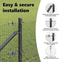 VidaXL Afrasteringspaal grijs 25 x 0,8 m (16 x 16 mm heknet) - thumbnail