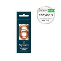 Verjaardagskaars nr 6 rosegoud Spaas - Spaas - thumbnail