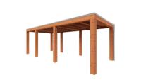 Trendhout Overkapping Palermo XXL 685x315 cm- Plat dak- Hout- Trendhout - thumbnail