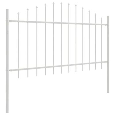 Tuinhek 4 pcs Wit 170 x 140 cm Gepoedercoat staal