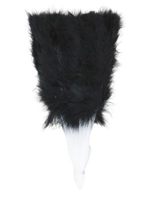 Veren waaier zwart
