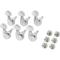 Fender All Short Locking Tuners Chrome stemmechanieken voor gitaar (set van 6) - thumbnail