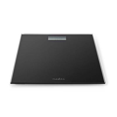 Nedis PESC500BK Personenweegschaal Digitaal Zwart Gehard Glas Max. 150 Kg