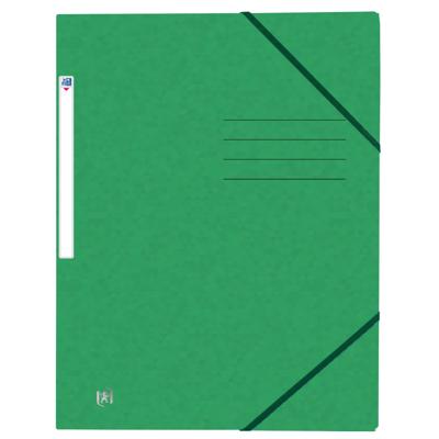 Elastomap oxford top file a4 3 kleppen 390gr groen