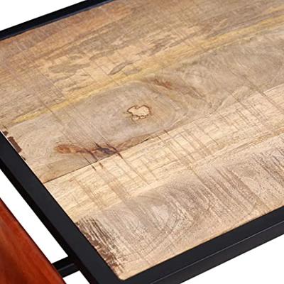 VidaXL Salontafel met echt lederen tijdschriftenhouder 110x50x45 cm