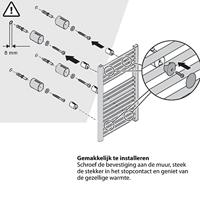 Bosch Home Comfort Heat radiator 4500 1420x600 Badkamerverwarming 900 W Wit - thumbnail