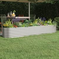 VidaXL Plantenbak 260x40x36 cm gegalvaniseerd staal zilverkleurig - thumbnail