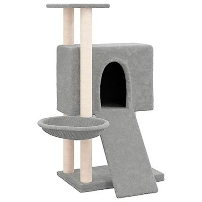 VidaXL Kattenmeubel met sisal krabpalen 96 cm lichtgrijs VidaXL Kattenmeubel met sisal krabpalen 96 cm lichtgrijs