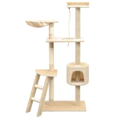 VidaXL Kattenkrabpaal met sisal krabpalen 150 cm beige