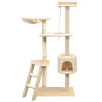 VidaXL Kattenkrabpaal met sisal krabpalen 150 cm beige - thumbnail