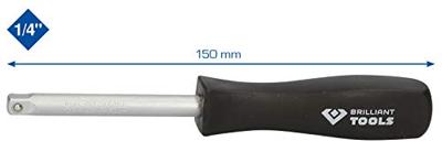 Brilliant Tools BT020901 BT020901 Handvat Aandrijving 1/4 (6.3 mm) 150 mm 1 stuk(s)