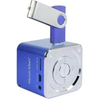 Mini-luidspreker Technaxx MusicMan Mini AUX, SD, USB Blauw - thumbnail