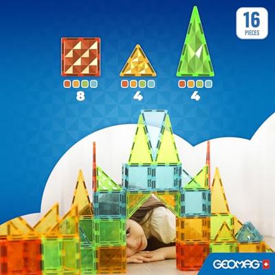 Oku Geomag magnetic tiles gems 16 delig Oku Geomag magnetic tiles gems 16 delig