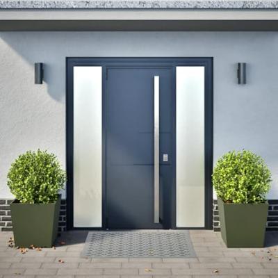 Plantenbakken 2 st 50x50x50 cm staal olijfgroen