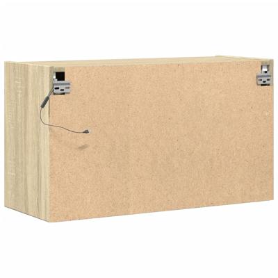 Tv-wandmeubel met LED-verlichting 180x31x45 cm sonoma eiken - thumbnail