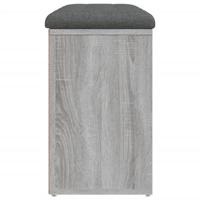 Schoenenbank 82x32x50 cm bewerkt hout grijs sonoma eikenkleurig - thumbnail