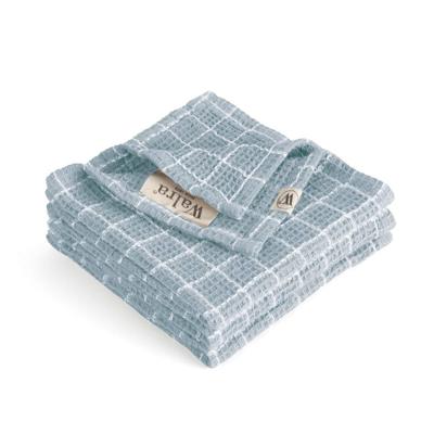 Walra Vaatdoek Dry with Cubes Jeans Blauw - 3 stuks