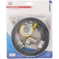 Scanpart gasslang aansluitset 1/2 100cm aluminium (NL) Fornuis accessoire Zwart - thumbnail