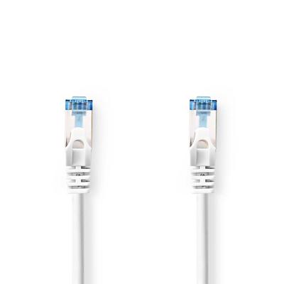 Nedis CAT6a-Kabel S/FTP RJ45 Male - Male 2 m Rond Wit Label