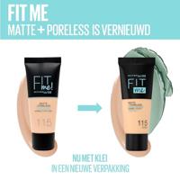 Maybelline Fit Me Matte + Poreless Foundation - 250 Sun Beige - Medium Dekkende Foundation met Matte Finish voor de Normale tot Vette Huid - 30 ml - thumbnail
