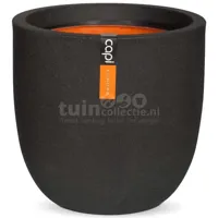 Capi urban bol smooth nl kunststof bloempot 35x34 cm zwart - thumbnail
