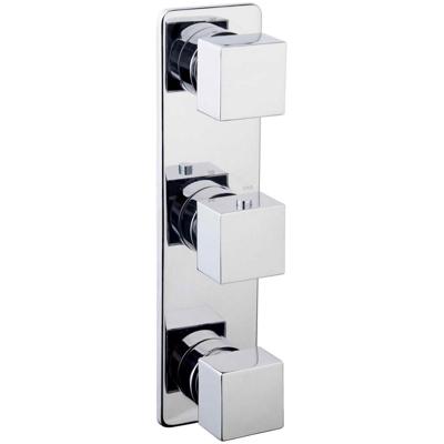 Xellanz Rombo 3-weg Inbouw Douchethermostaat Chroom