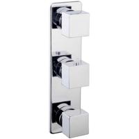 Xellanz Rombo 3-weg Inbouw Douchethermostaat Chroom - thumbnail