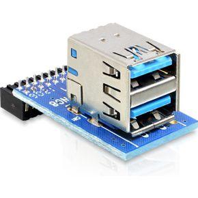 DeLOCK usb 3.0 pin header female > 2 x usb 3.0 female adapter