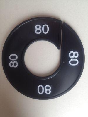 Maatring zwart/wit 80