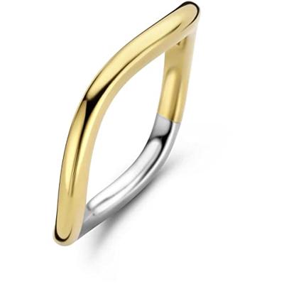 TI SENTO-Milano 12260SY Ring zilver goud-en zilverkleurig 2 mm TI SENTO-Milano 12260SY Ring zilver goud-en zilverkleurig 2 mm
