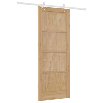 Schuifdeur met beslag 83x211 cm massief grenenhout