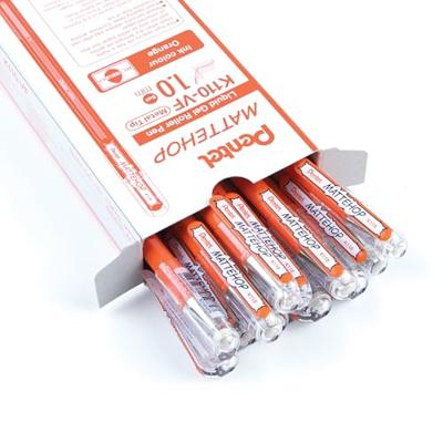 Gelschrijver pentel k110 mattehop m oranje | 12 stuks