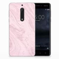 Nokia 5 | TPU | Siliconen hoesje | Marble Pink - Origineel Cadeau Vriendin - thumbnail