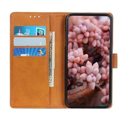 Casecentive Leren Wallet case met sluiting iPhone 13 Pro tan
