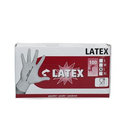 Handschoen Latex gepoederd L (8-9)