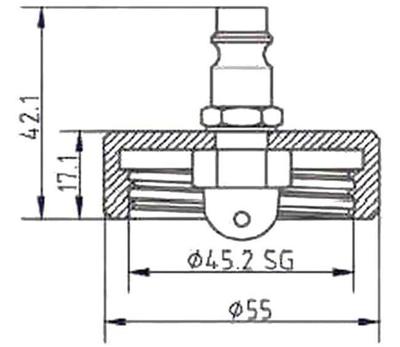 Ate ontluchtings-aansluitstuk vent connector 20