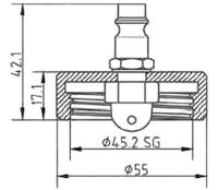Ate ontluchtings-aansluitstuk vent connector 20 - thumbnail