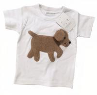 Ziegfeld T shirt Hond Bobby junior katoen wit/bruin maat 98 - thumbnail