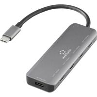 Renkforce RF-USBCH-220 USB-hub 4 poorten Met aluminium behuizing, Met USB-C stekker Grijs - thumbnail