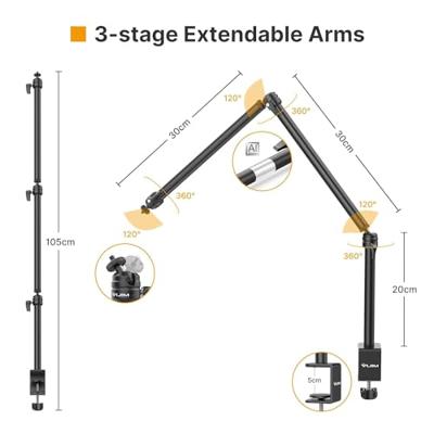 VIJIM LS08 Statief met tafelklem en arm (driedelig)